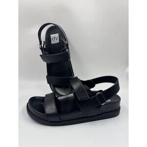 DV Dolce Vita Argyle Sandals Black Women’s Size 8 Adjustable Strap